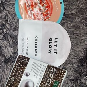 Bundle of three skincare face masks